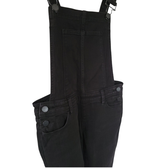 PAIGE Sierra High Waist Denim Overalls Vintage Black 24 ASO Olivia Palermo - Picture 11 of 16